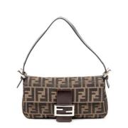 Pre-owned Canvas shoulder-bags Fendi Vintage , Brown , Dames