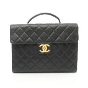 Pre-owned Canvas chanel-bags Chanel Vintage , Black , Dames