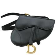 Pre-owned Leather dior-bags Dior Vintage , Black , Dames