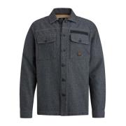 Flanellen Twill Overhemd met Borstzakken PME Legend , Gray , Heren