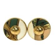 Pre-owned Yellow Gold earrings Hermès Vintage , Multicolor , Dames