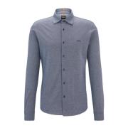 Heren Mysoft Lange Mouwen Overhemd Hugo Boss , Blue , Heren