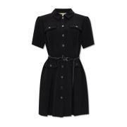 Jurk met taille riem Michael Kors , Black , Dames