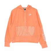 Crimson Bliss/Wit Rits Hoodie Sportkleding Nike , Orange , Dames