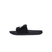 Verstelbare Slide Heren Slippers Zwart/Wit Nike , Black , Heren