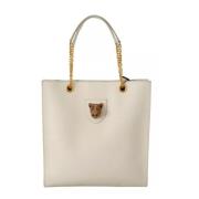 Kristalversierde Luipaardkop Jungle Tote Dolce & Gabbana , White , Dam...