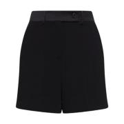 Zwarte Crêpe Shorts Marella , Black , Dames