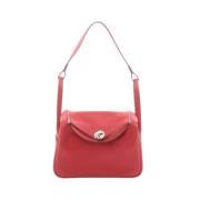 Pre-owned Leather shoulder-bags Hermès Vintage , Red , Dames