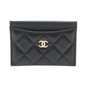 Pre-owned Leather home-office Chanel Vintage , Black , Dames