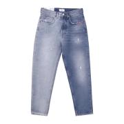 Slim Fit Denim Jeans Two Face Amish , Blue , Heren