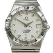 Pre-owned Stainless Steel watches Omega Vintage , White , Heren