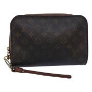 Pre-owned Canvas clutches Louis Vuitton Vintage , Brown , Dames