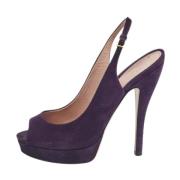 Pre-owned Suede sandals Gucci Vintage , Purple , Dames