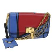 Pre-owned Leather shoulder-bags Valentino Vintage , Blue , Dames