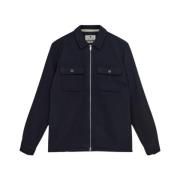 Blauw Heavy Twill Overshirt Anerkjendt , Blue , Heren