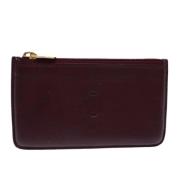 Pre-owned Leather wallets Cartier Vintage , Red , Dames