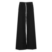 Zwarte Palazzo Broek Elastische Taille Rick Owens , Black , Heren