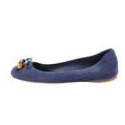 Pre-owned Suede flats Gucci Vintage , Blue , Dames