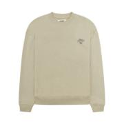 Crewneck Sweatshirt met Eat Logo Woodbird , Beige , Heren