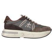 Taupe Suède Stijlvolle Sneakers Premiata , Brown , Dames