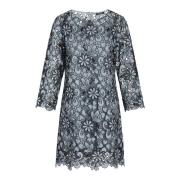 Blauwe Bloemen Kant Jurk Bruuns Bazaar , Multicolor , Dames