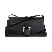 Leren schoudertas Salvatore Ferragamo , Black , Dames