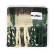 Multicolor Mohair Wol Sjaal Franjes Jil Sander , Multicolor , Heren