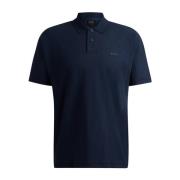 Regular-Fit Denim Polo Shirt Hugo Boss , Blue , Heren