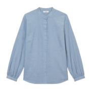 Blouse met norHeren opstaande kraag Marc O'Polo , Blue , Dames