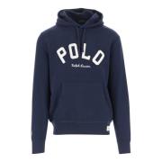 Navy Hoodie met Logo Details Polo Ralph Lauren , Blue , Heren