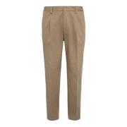 Stretch Katoenen Gabardine Broek Boggi Milano , Beige , Heren