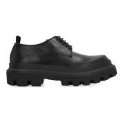 Geborsteld kalfsleer Derby stijl schoenen Dolce & Gabbana , Black , He...