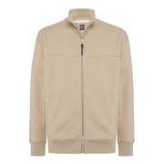 Volledige rits katoenen mock polo nek sweatshirt Boggi Milano , Beige ...