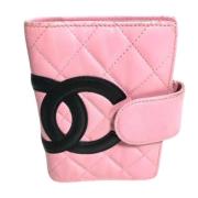 Pre-owned Leather home-office Chanel Vintage , Pink , Dames