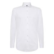 Slim Fit Stretch Katoenen en Nylon Overhemd Boggi Milano , White , Her...