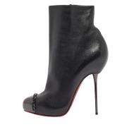 Pre-owned Leather boots Christian Louboutin Pre-owned , Black , Dames