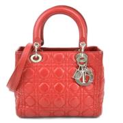 Pre-owned Leather dior-bags Dior Vintage , Red , Dames