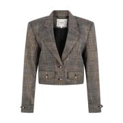 Tweed Blazer Ines Aaiko , Gray , Dames