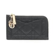 Pre-owned Leather wallets Dior Vintage , Black , Dames