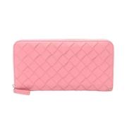 Pre-owned Leather wallets Bottega Veneta Vintage , Pink , Dames