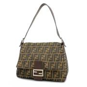 Pre-owned Canvas shoulder-bags Fendi Vintage , Brown , Dames