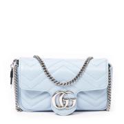 Pre-owned Leather shoulder-bags Gucci Vintage , Blue , Dames