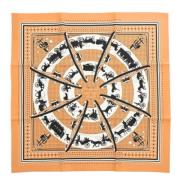 Pre-owned Silk scarves Hermès Vintage , Multicolor , Dames