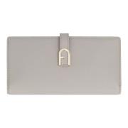 Leren Portemonnee met Kaartsleuven Furla , Gray , Dames