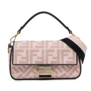 Pre-owned Canvas shoulder-bags Fendi Vintage , Pink , Dames