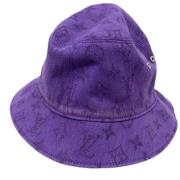 Pre-owned Cotton hats Louis Vuitton Vintage , Purple , Dames