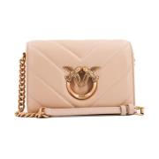 Mini Love One Cross Body Tas Pinko , Beige , Dames