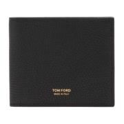 Zwarte Bifold Portemonnee met Kaartsleuven Tom Ford , Black , Heren