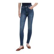 High Rise Skinny Jeans in Denim Calvin Klein Jeans , Blue , Dames