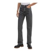 High Rise Straight Jeans in Denim Grey Calvin Klein Jeans , Gray , Dam...